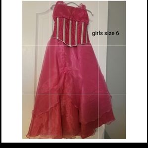 Girls fuchsia dress size 6